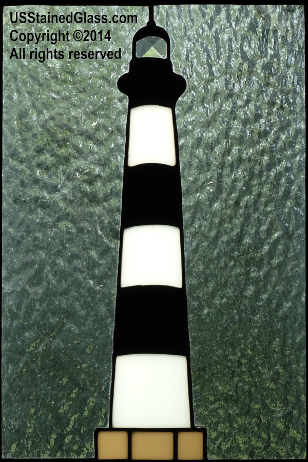 Bodie Island popular Lighthouse Stained Glass Panel